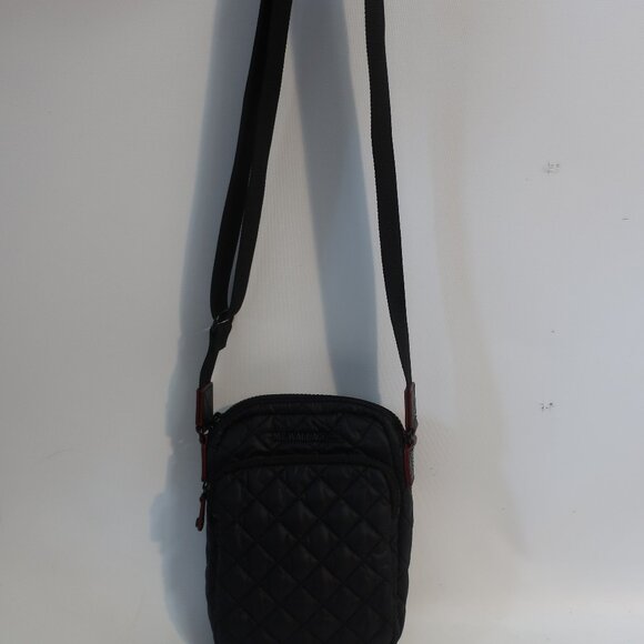 Womens MZ Wallace Metro Black Quilted Nylon Mini Crossbody Bag - Picture 2 of 10